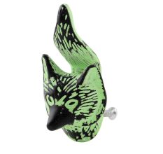 Lime Green Fox Face Distressed Iron Cabinet Knobs